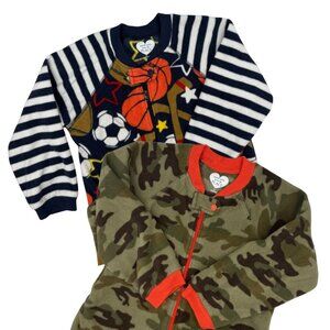 Boys 3T Fleece Pajama Bundle (2) Camo & Sports